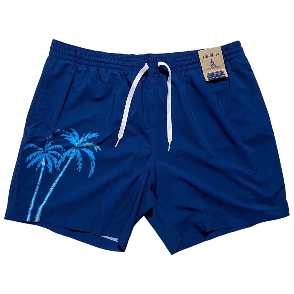 Chubbies The Tropical Oasis 5.5" Swim Trunks Men's XXL Blue Quick Dry Lined NWT